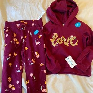 Lot of 2 Cute Jogger Suits, 1NWT & 1 EUC